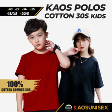 Kaos Polos Anak Lengan Pendek Combed30s