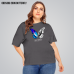 Kaos Oversize Wanita ODCS3DG2699 BUTTERFLY