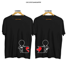 Kaos Couple Edisi Valentine ODCS3TD7264 HEARTPRT