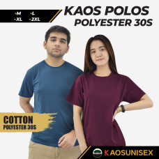 Kaos Custom Bahan Poliester 30s Lengan Pendek (SABLON 2 SPOT)