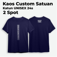 Kaos Custom Cotton Combed 24s Lengan Pendek (SABLON 2 SPOT)