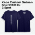 Kaos Custom Cotton Combed 24s Lengan Pendek (SABLON 2 SPOT)