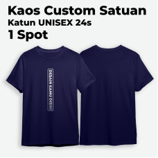 Kaos Custom Cotton Combed 24s Lengan Pendek (SABLON 1 SPOT)