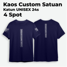 Kaos Custom Cotton Combed 24s Lengan Pendek (SABLON 4 SPOT)