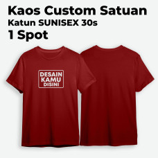 Kaos Custom Cotton Combed 30s Lengan Pendek (SABLON 1 SPOT)