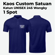 Kaos Custom Cotton Combed 24s Wangky/Polo (SABLON 1 SPOT)