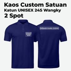 Kaos Custom Cotton Combed 24s Wangky/Polo (SABLON 2 SPOT)