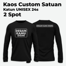 Kaos Custom Cotton Combed 30s Lengan Panjang (SABLON 2 SPOT)